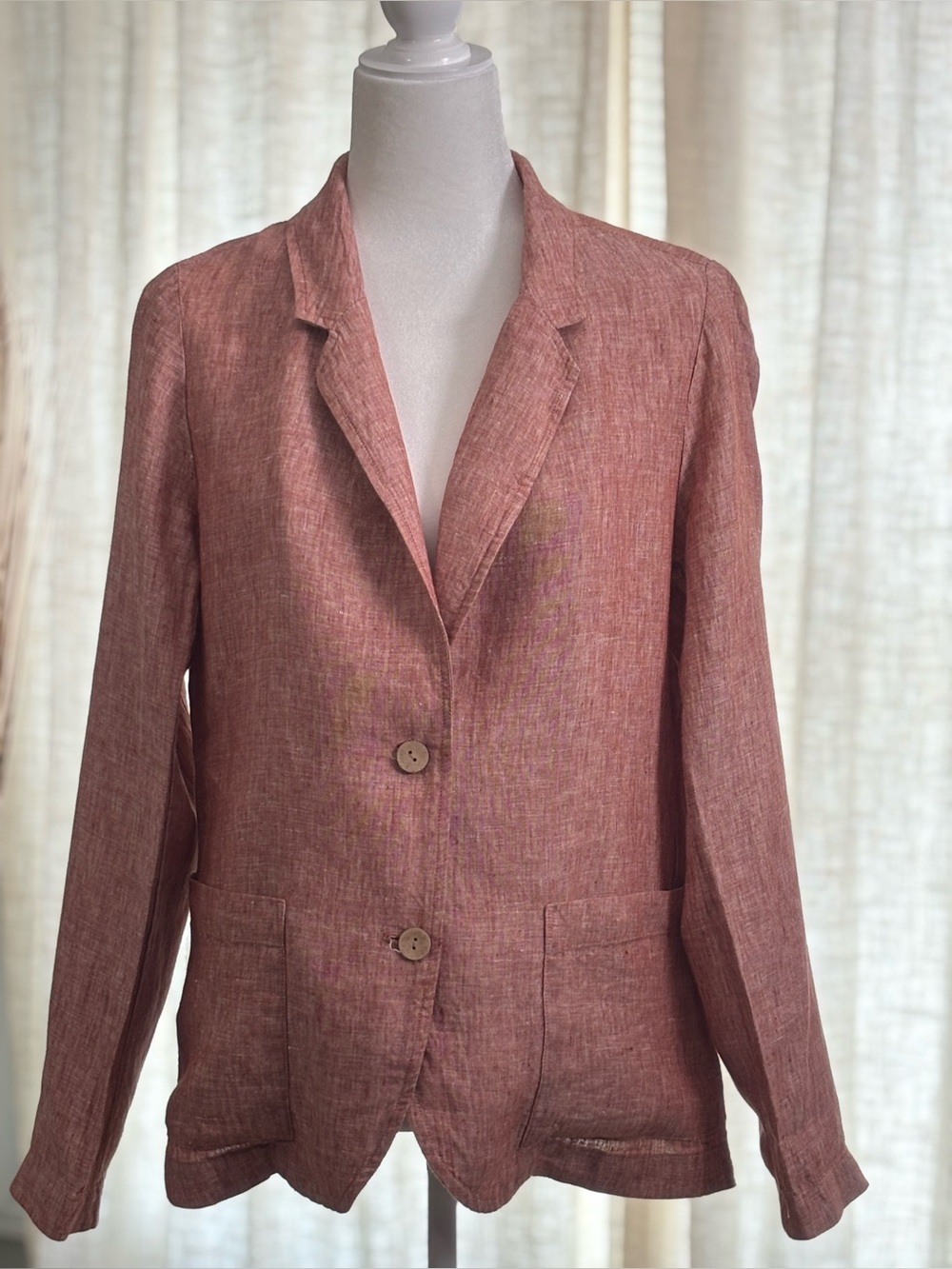Linen Blazer Red - Size Large - Like New!!